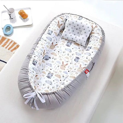 Baby Nest for Co Sleeping Newborn Baby Lounger Cotton Breathable Adjustable Baby Crib In Bed Portable