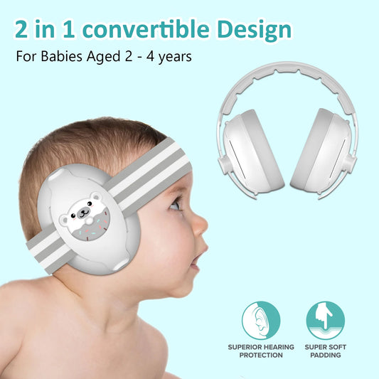 Baby Soundproof Earmuffs, Adjustable & Soft Padded, for Infants and Toddlers, Noise Reduction for Sleeping, Traveling and Events